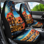 Aboriginal Dots Stary Sky With Kangaroo Car Seat Cover