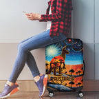Aboriginal Dots Stary Sky With Kangaroo Luggage Cover