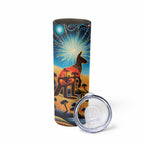 Aboriginal Dots Stary Sky With Kangaroo Skinny Tumbler