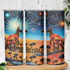 Aboriginal Dots Stary Sky With Kangaroo Skinny Tumbler
