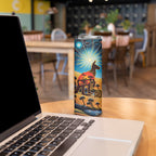 Aboriginal Dots Stary Sky With Kangaroo Skinny Tumbler