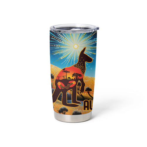 Aboriginal Dots Stary Sky With Kangaroo Tumbler Cup