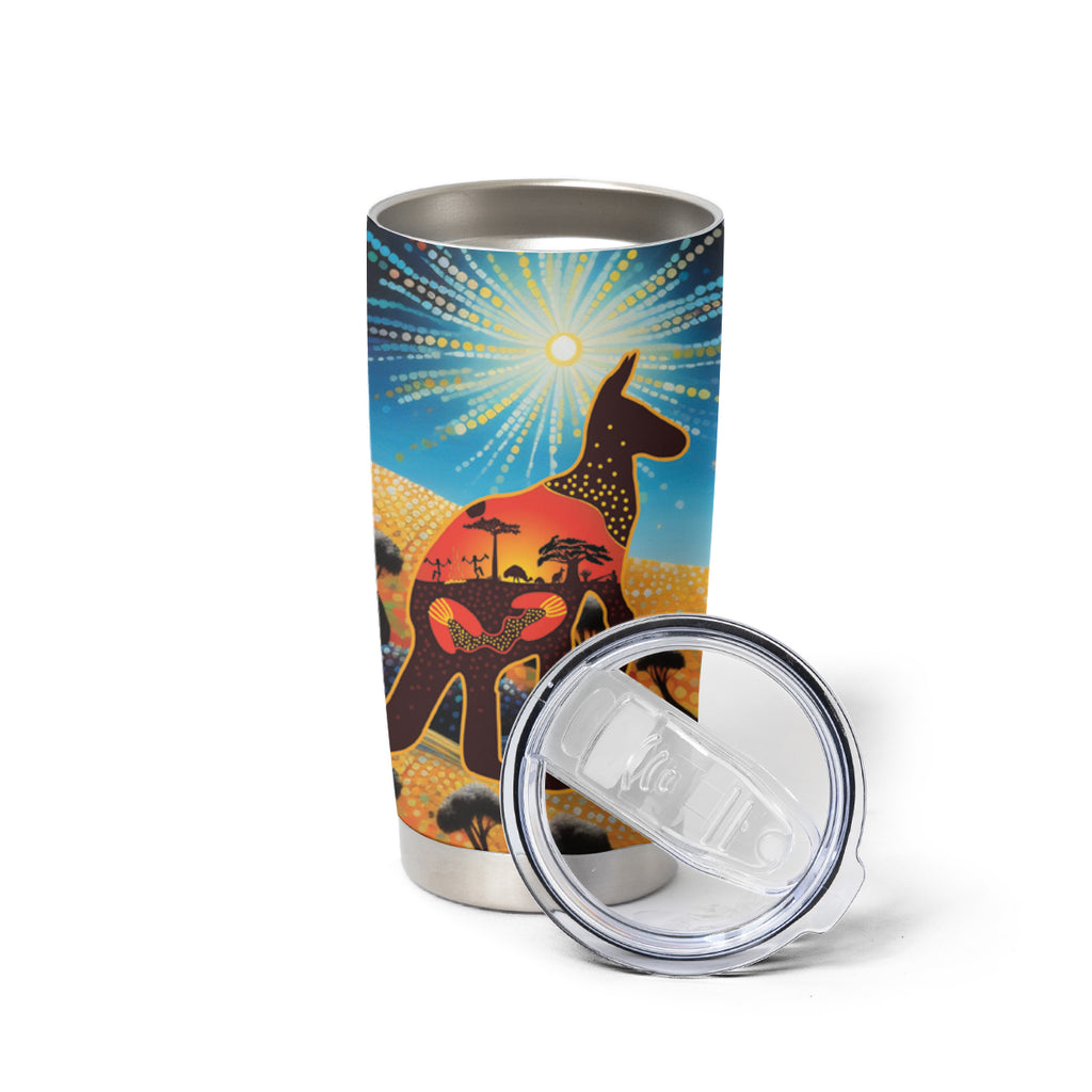 Aboriginal Dots Stary Sky With Kangaroo Tumbler Cup