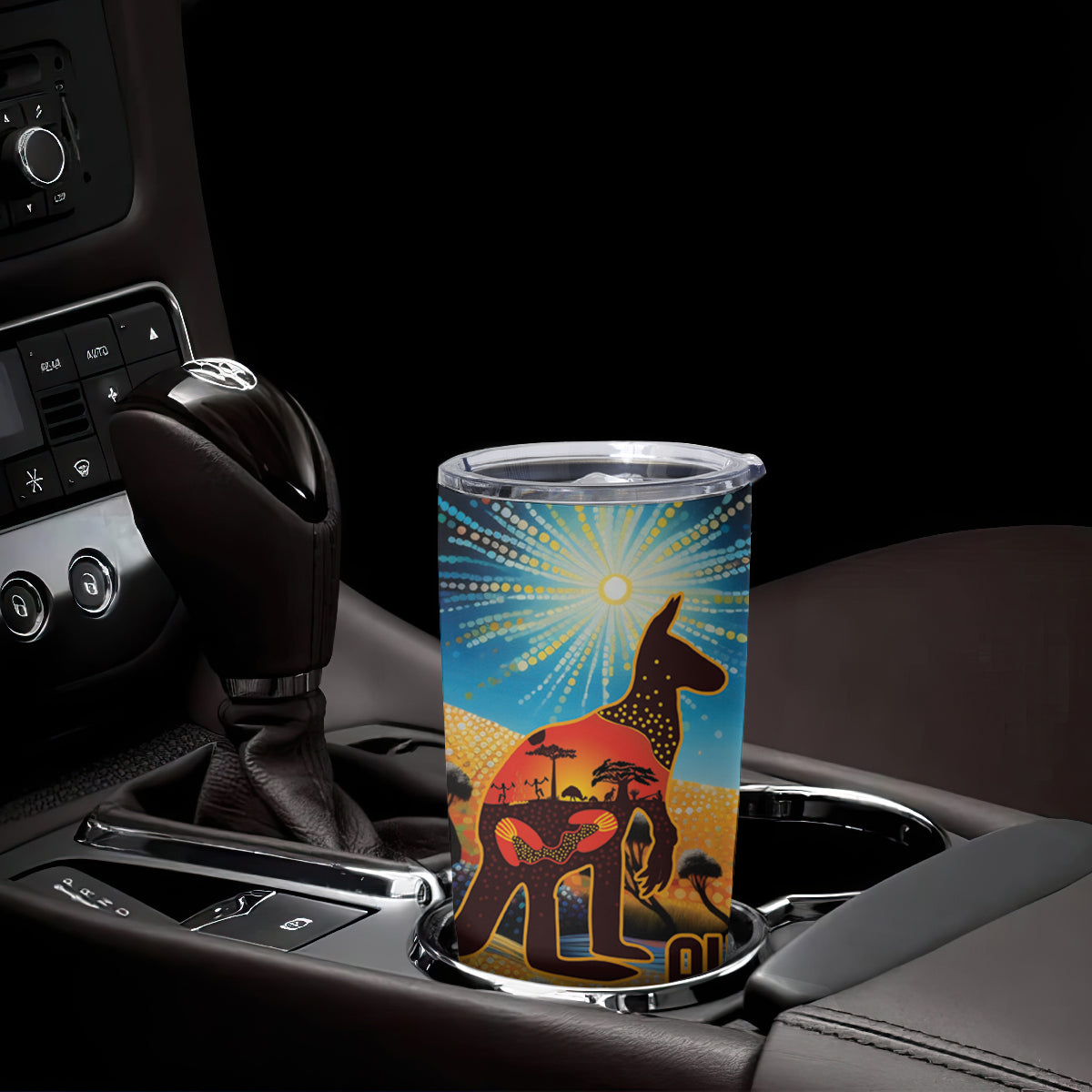 Aboriginal Dots Stary Sky With Kangaroo Tumbler Cup