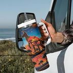 Aboriginal Dots Stary Sky With Kangaroo Tumbler With Handle