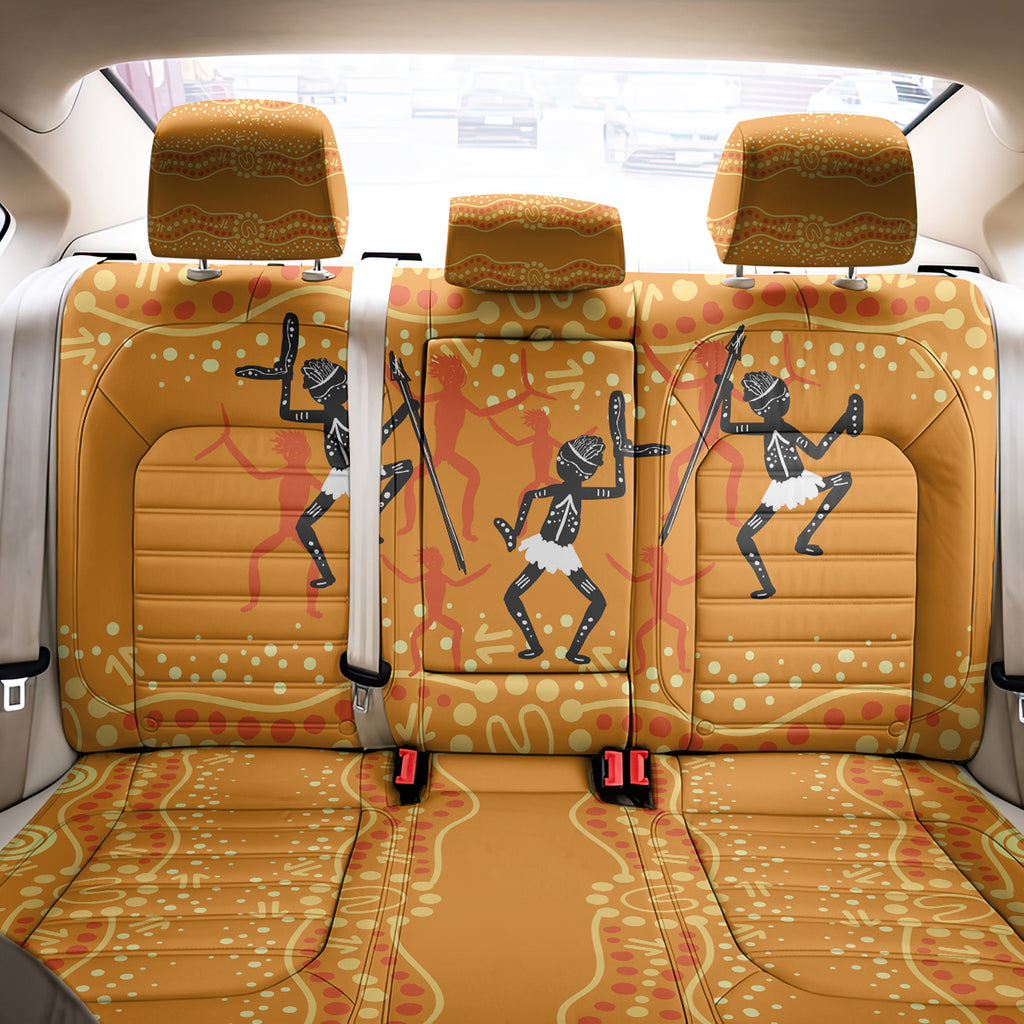 Aboriginal People Dancing Dot Styles Back Car Seat Cover