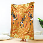 Aboriginal People Dancing Dot Styles Blanket