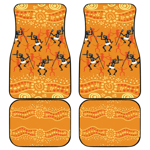 Aboriginal People Dancing Dot Styles Car Mats