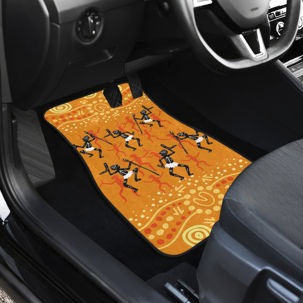 Aboriginal People Dancing Dot Styles Car Mats