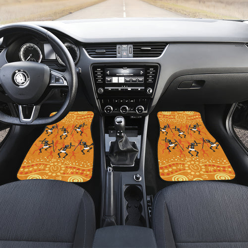 Aboriginal People Dancing Dot Styles Car Mats
