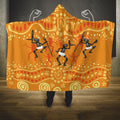 Aboriginal People Dancing Dot Styles Hooded Blanket