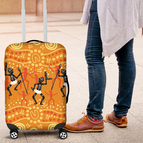 Aboriginal People Dancing Dot Styles Luggage Cover