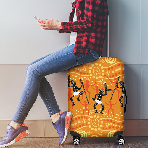 Aboriginal People Dancing Dot Styles Luggage Cover