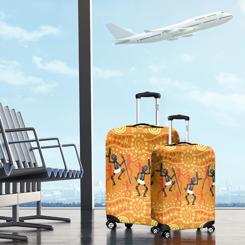 Aboriginal People Dancing Dot Styles Luggage Cover