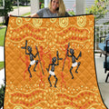 Aboriginal People Dancing Dot Styles Quilt