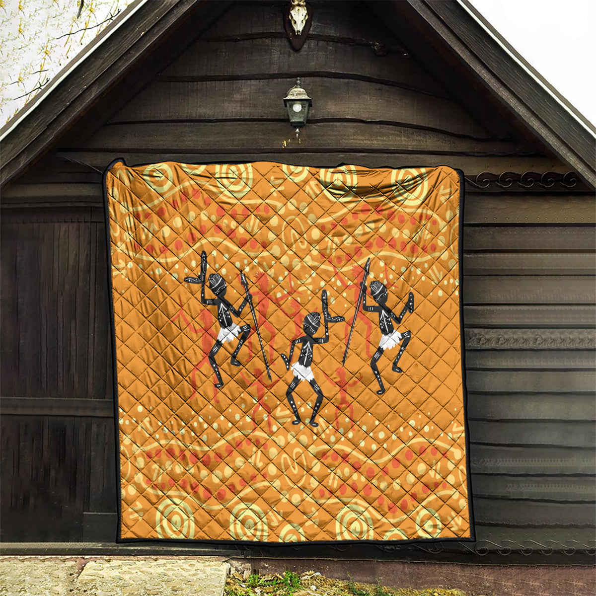 Aboriginal People Dancing Dot Styles Quilt