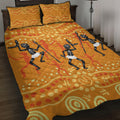 Aboriginal People Dancing Dot Styles Quilt Bed Set