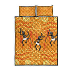 Aboriginal People Dancing Dot Styles Quilt Bed Set