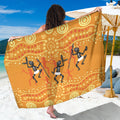 Aboriginal People Dancing Dot Styles Sarong
