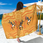 Aboriginal People Dancing Dot Styles Sarong