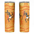 Aboriginal People Dancing Dot Styles Skinny Tumbler