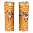 Aboriginal People Dancing Dot Styles Skinny Tumbler