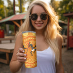 Aboriginal People Dancing Dot Styles Skinny Tumbler