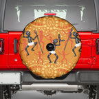 Aboriginal People Dancing Dot Styles Spare Tire Cover
