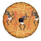 Aboriginal People Dancing Dot Styles Spare Tire Cover