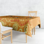 Aboriginal People Dancing Dot Styles Tablecloth
