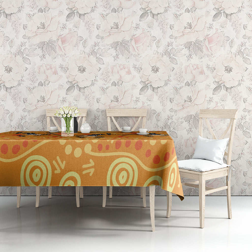Aboriginal People Dancing Dot Styles Tablecloth