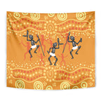 Aboriginal People Dancing Dot Styles Tapestry
