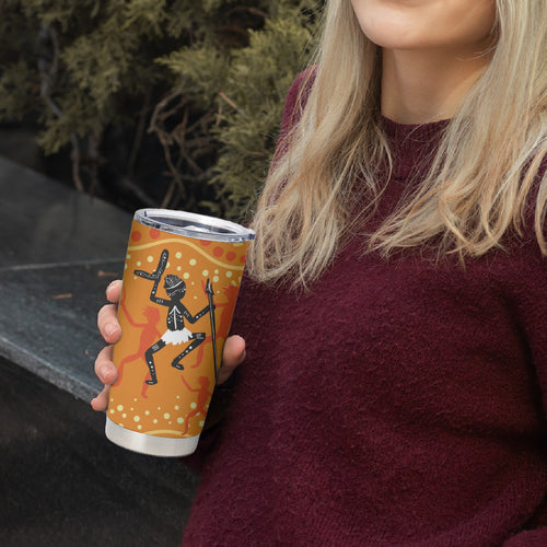 Aboriginal People Dancing Dot Styles Tumbler Cup