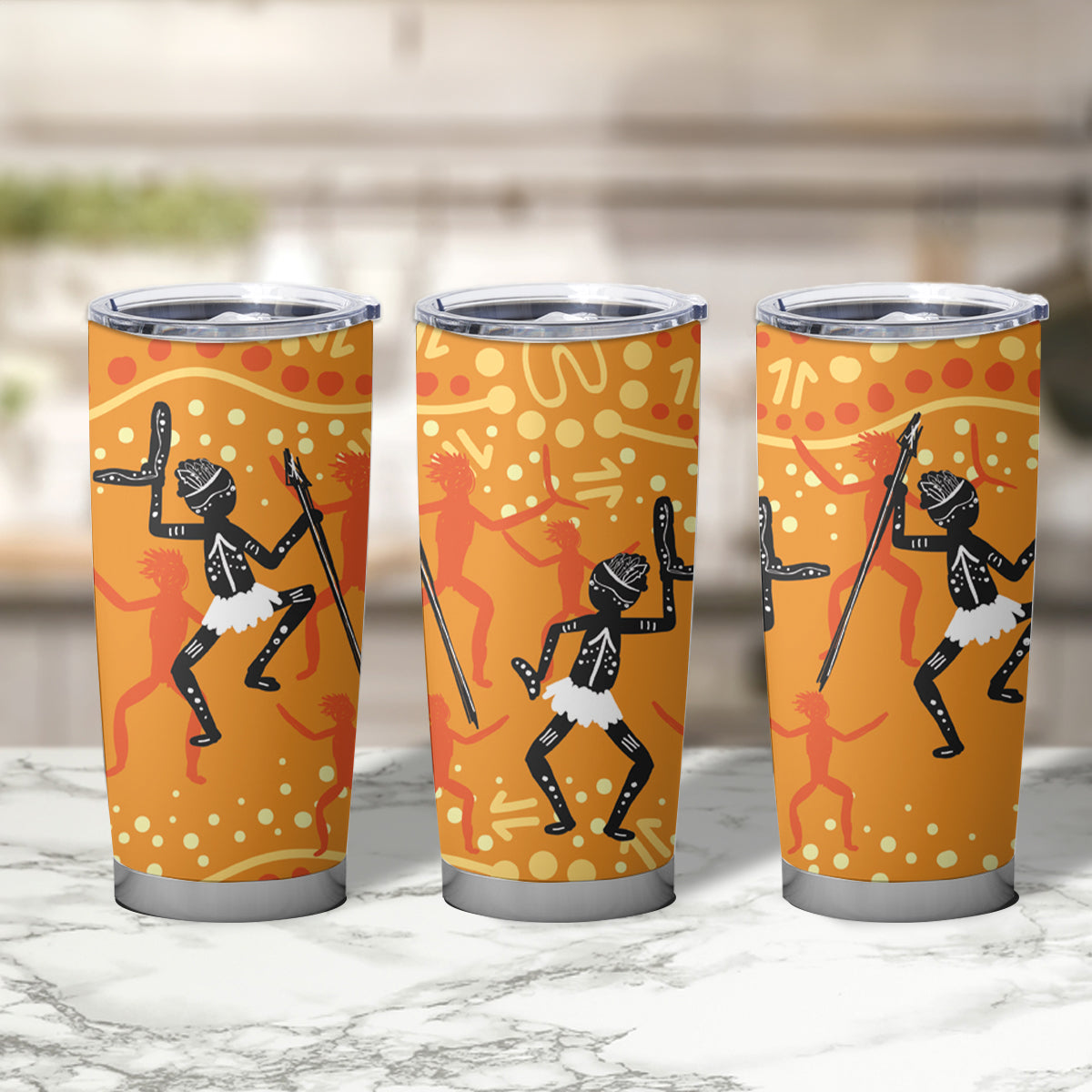 Aboriginal People Dancing Dot Styles Tumbler Cup