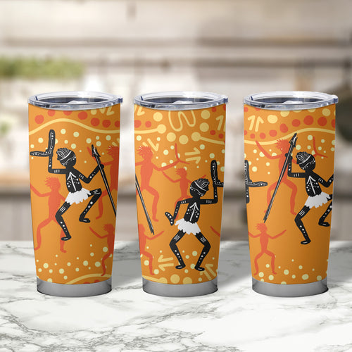 Aboriginal People Dancing Dot Styles Tumbler Cup