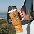 Aboriginal People Dancing Dot Styles Tumbler With Handle
