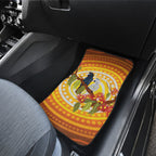 Black and White Cockatoo Birds Aboriginal Art Car Mats