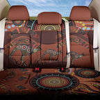 Bomerang and Kangaroo Aboriginal Art Back Car Seat Cover