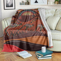 Bomerang and Kangaroo Aboriginal Art Blanket