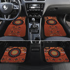 Bomerang and Kangaroo Aboriginal Art Car Mats