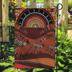 Bomerang and Kangaroo Aboriginal Art Garden Flag