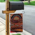 Bomerang and Kangaroo Aboriginal Art Garden Flag