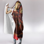 Bomerang and Kangaroo Aboriginal Art Hooded Blanket