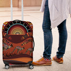 Bomerang and Kangaroo Aboriginal Art Luggage Cover