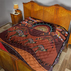 Bomerang and Kangaroo Aboriginal Art Quilt