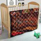 Bomerang and Kangaroo Aboriginal Art Quilt