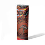 Bomerang and Kangaroo Aboriginal Art Skinny Tumbler