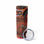 Bomerang and Kangaroo Aboriginal Art Skinny Tumbler