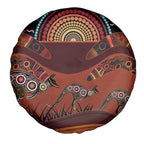 Bomerang and Kangaroo Aboriginal Art Spare Tire Cover