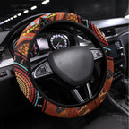 Bomerang and Kangaroo Aboriginal Art Steering Wheel Cover
